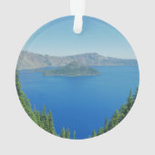 Crater Lake Oregon風光明媚な写真 オーナメント (裏面)
