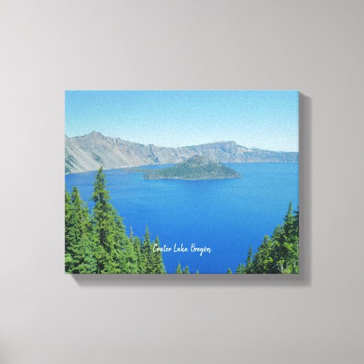 Crater Lake Oregon風光明媚な写真 キャンバスプリント (正面)