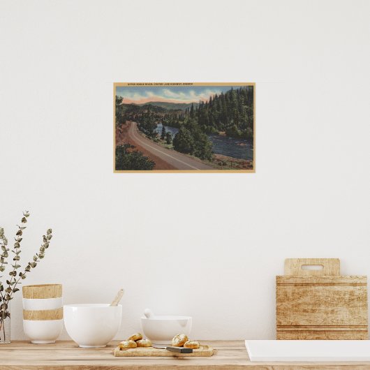 Crater Lake, Oregon - Upper Rogue ポスター (キッチン)