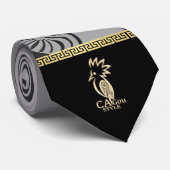 Cravate flèche faîtière kanak. Dégradé Gris.  ネクタイ (ロール)