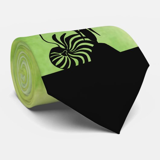 Cravate flèche faîtière kanak. vert pistache ネクタイ (ロール)