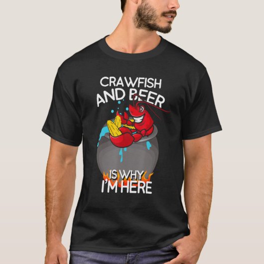 CrawfishとBeer Is Why I M Here Cookiout Tシャツ (正面)