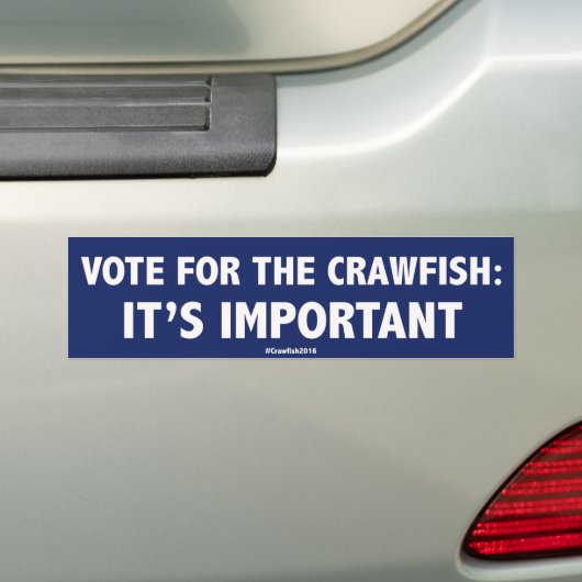 Crawfishのための投票: それは重要です! 豊富なStic バンパーステッカー (車上)