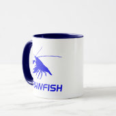 crawfishのシルエット(赤い) マグカップ (正面左)