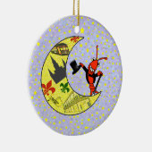 Crawfishのシルクハットの三日月の月 セラミックオーナメント (右)