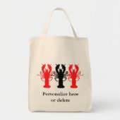 Crawfishのトリオの食料雑貨のトート トートバッグ (正面)