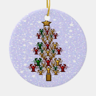 Crawfishのロブスターのクリスマスツリー セラミックオーナメント