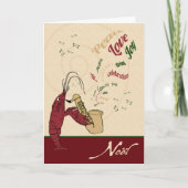 Crawfishのロブスタージャズクリスマス シーズンカード (正面)