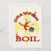 Crawfishの沸騰パーティの招待状 招待状 (正面/裏面)