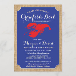 Crawfishの沸騰婚約パーティのシャワーのロブスター 招待状