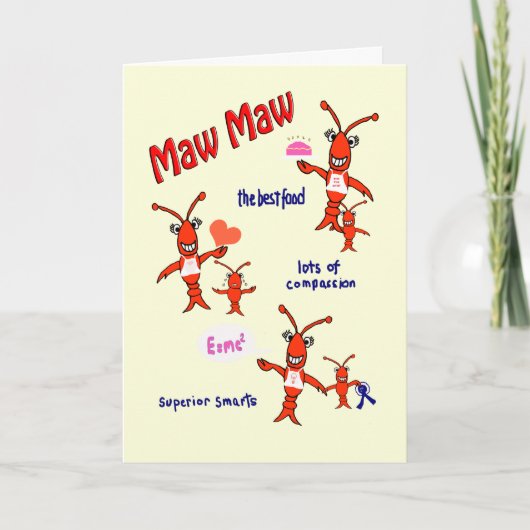 Crawfishの胃の胃の母の日 カード (正面)