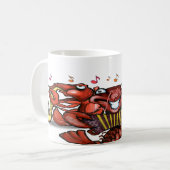 Crawfishバンド コーヒーマグカップ (正面左)