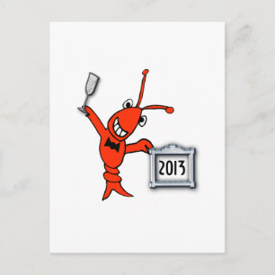 Crawfish/ロブスター2013の新年 シーズンポストカード