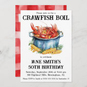 Crawfish Boil Birthday Party 招待状 (正面/裏面)