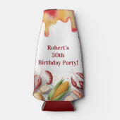 Crawfish Boil Birthday Party For Adults ボトルクーラー (正面)