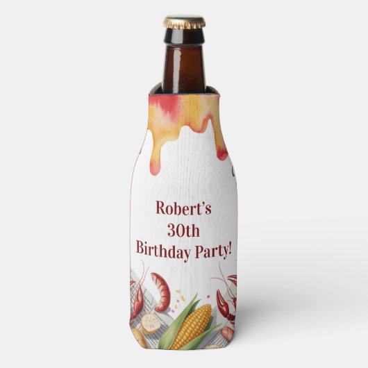 Crawfish Boil Birthday Party For Adults ボトルクーラー (ボトル正面)