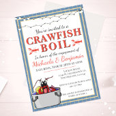 Crawfish Boil Couples Shower Engagement Party 招待状