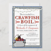 Crawfish Boil Couples Shower Engagement Party 招待状 (正面)