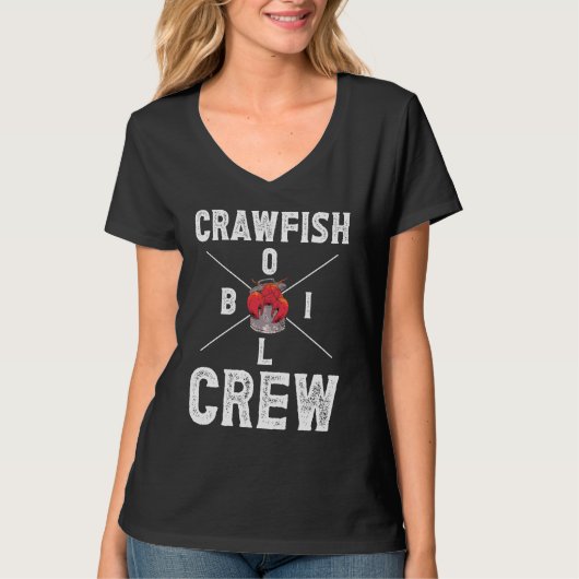 Crawfish Boil Crew Crayfish  3 Tシャツ (正面)