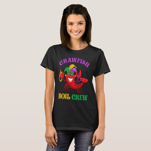 Crawfish Boil Crew  Mardi Gras Carnival New Orlean Tシャツ (正面フル)