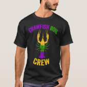 Crawfish Boil Crew Tee Lobster Crayfish Mardi Gras Tシャツ (正面)