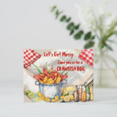 Crawfish Boil Let's Get Messy ポストカード (スタンド正面)
