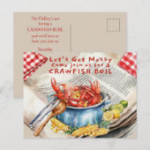 Crawfish Boil Let's Get Messy ポストカード (正面/裏面)