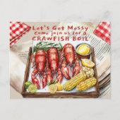 Crawfish Boil Let's Get Messy ポストカード (正面)
