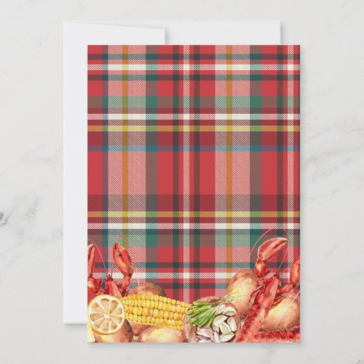 Crawfish Boil Script Engagement Party 招待状 (裏面)