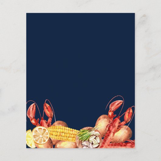 Crawfish Boil Script Engagement Party Invitation (裏面)