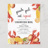 Crawfish Boil Script Engagement Party Invitation (正面)