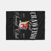 Crawfish Boil Social Club Cajun Seafood Festival S フリースブランケット (正面(横))