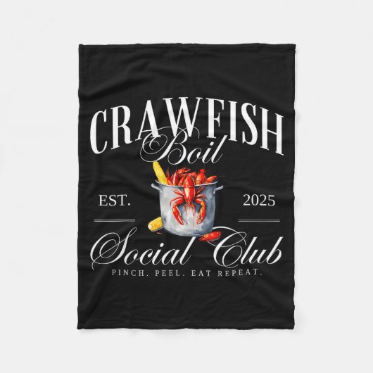 Crawfish Boil Social Club Cajun Seafood Festival S フリースブランケット (正面)