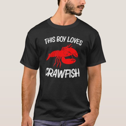 Crawfish Boys Kids Crayfish  Crawfish Eating Tシャツ (正面)