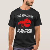 Crawfish Boys Kids Crayfish Crawfish Eating Tシャツ (正面)