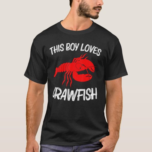 Crawfish Boys Kids Crayfish Crawfish Eating Tシャツ (正面)