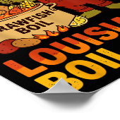 Crawfish Cajun Louisiana Boil Alligator Bayou Retr ポスター (角)