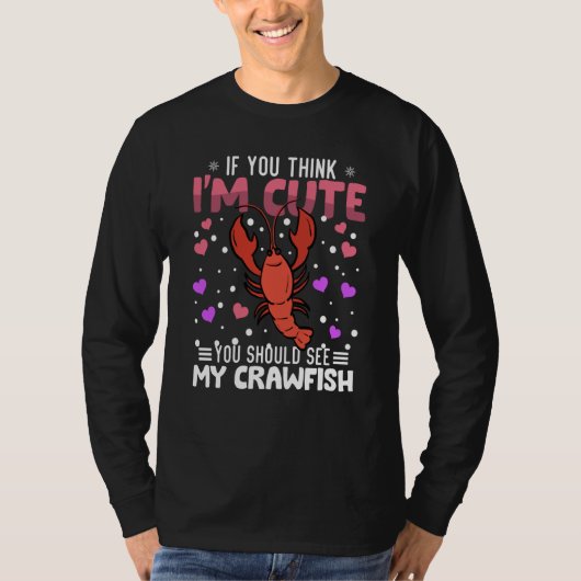 Crawfish Heart Valentine's Day Animal For Womens K Tシャツ (正面)