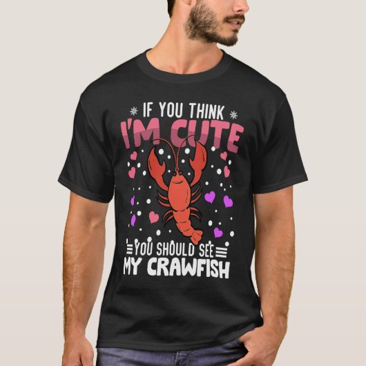 Crawfish Heart Valentine's Day Animal For Womens K Tシャツ (正面)