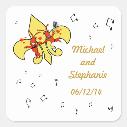 Crawfish in Love（紋章の）フラ・ダ・リ スクエアシール (正面)