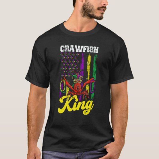 Crawfish King Beads Mardi Gras Flag Dab Kids Toddl Tシャツ (正面)