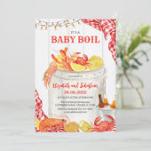 Crawfish Seafood Boil Baby Shower Invitation 招待状 (スタンド正面)