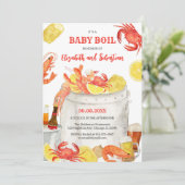 Crawfish Seafood Boil Baby Shower Invitation 招待状 (スタンド正面)
