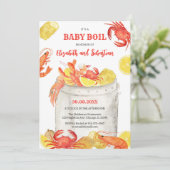 Crawfish Seafood Boil Baby Shower Invitation 招待状 (スタンド正面)