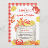 Crawfish Seafood Boil Baby Shower Invitation 招待状 (正面/裏面)