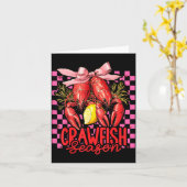 Crawfish Season Crawfish Boil Lobster Cajun Men Wo カード (黄色い花)