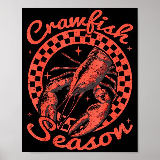 Crawfish Season Crawfish Boil Lobster Cajun Men Wo ポスター (正面)