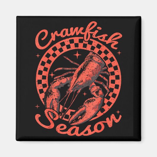 Crawfish Season Crawfish Boil Lobster Cajun Men Wo マグネット (正面)