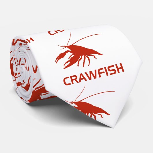 crawfish's silhouette (Red) ネクタイ (ロール)
