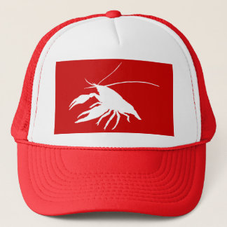 crawfish's silhouette (White) キャップ